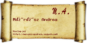 Mérész Andrea névjegykártya