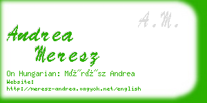 andrea meresz business card